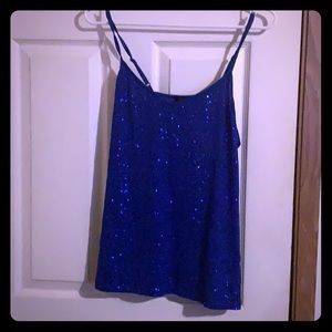 Women’s xl blue sequins tank top